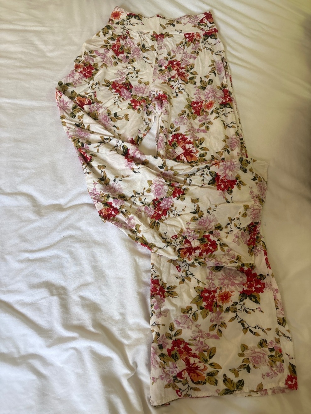 High waisted floral pants size S